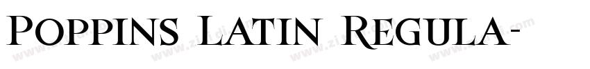 Poppins Latin Regula字体转换